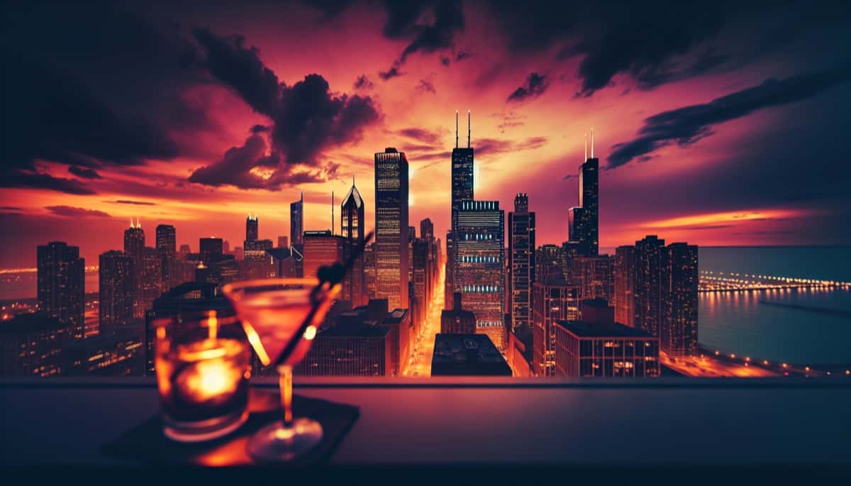 Chicago at night